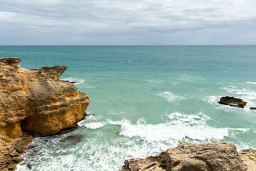 Fototapeta na wymiar rocky coast of the region sea