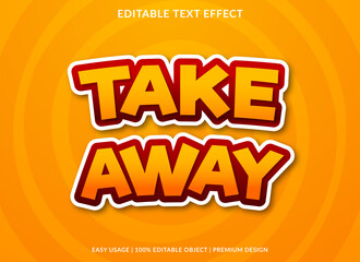 take away editable template with bold style use for business logo and brand