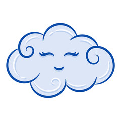 printable cute drawing cloud for school and kids