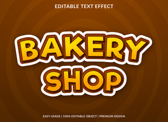 bakery shop editable template with bold style use for business logo and brand