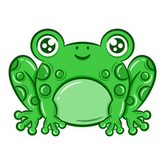 printable cute drawing frog for school and kids