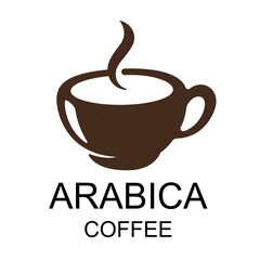 hot coffee mug silhouette and steam