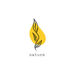 Botanical logo template design