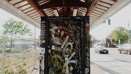 Street Grafitti Bus Stop 