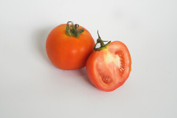 tomatoes on a white background