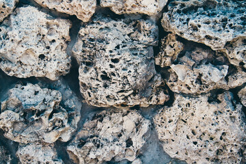 Texture of an old stone with a crack. Grunge brick texture.
