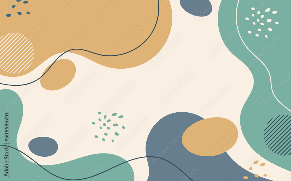 Wall mural abstract creative backgrounds in minimal trendy style with copy space for text.