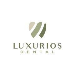 luxury dental logo design. Vector illustration of tooth. Modern logo design vector icon template
