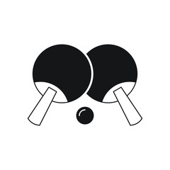 Tennis ping pong icon design isolated on white background