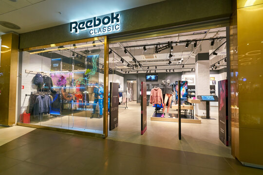 SAINT PETERSBURG, RUSSIA - CIRCA AUGUST, 2017: Reebok Classic store at Galeria shopping center. 