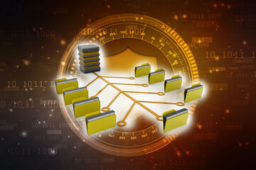 Fototapeta premium 3d illustration of Data sharing concept