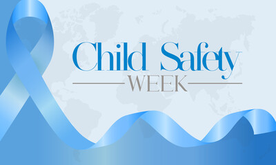Child Safety Week in every June. Annual child safety awareness concept for banner, poster, card and background design.