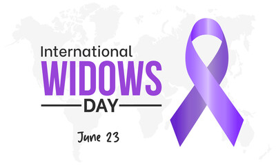 International Widows Day. June 23. Annual widows awareness concept for banner, poster, card and background design.