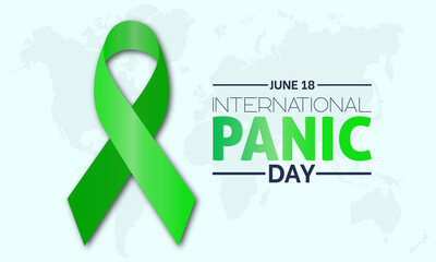 International Panic Day. June 18. Mental health awareness concept for banner, poster, card and background design.