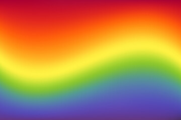 Rainbow fantasy background. Holographic wavy illustration. Bright multicolored sky. Vector.