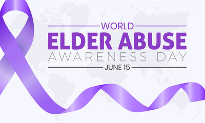 World Elder abuse awareness day. June 15. Annual health awareness concept for banner, poster, card and background design.