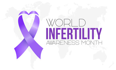 World Infertility Awareness Month in every June. Annual health awareness concept for banner, poster, card and background design.