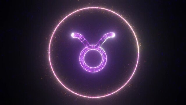 3d animation of Zodiac Sign Taurus 