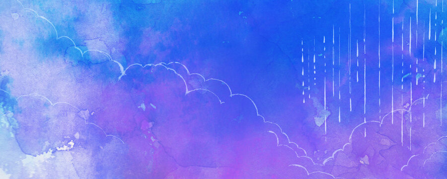 梅雨の日をイメージした背景イラスト 雨 雲 Stock Illustration Adobe Stock