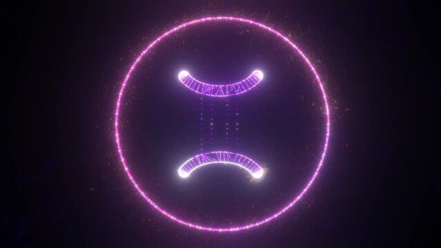 3d animation of Zodiac Sign Gemini 