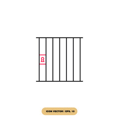 prison icons  symbol vector elements for infographic web
