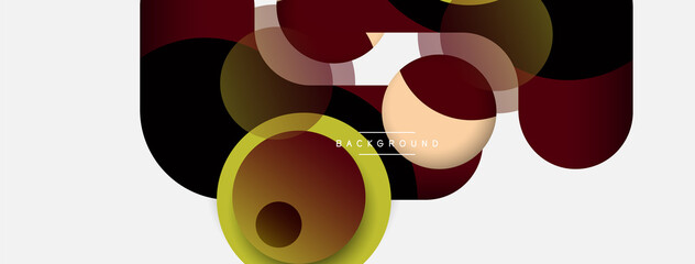 Circle and round shapes abstract background. Vector illustration for wallpaper banner background or landing page