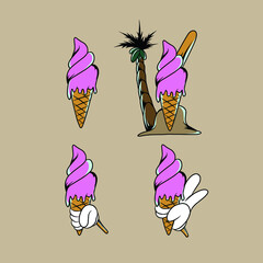 ice cream vector illustration created for branding and other advertising needs
