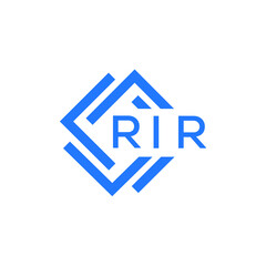RIR technology letter logo design on white background. RIR creative initials technology letter  logo concept. RIR technology letter design.
