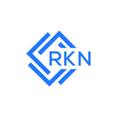 Obraz premium RKN technology letter logo design on white background. RKN creative initials technology letter logo concept. RKN technology letter design.