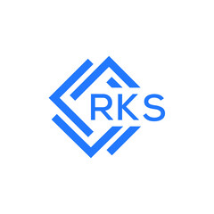 RKS technology letter logo design on white  background. RKS creative initials technology letter logo concept. RKS technology letter design.