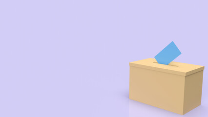 The vote box for election concept 3d rendering