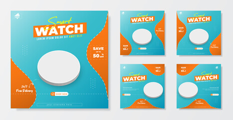 Smart watch promotion sale template for social media post
