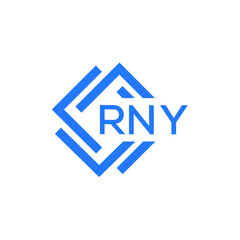 RNY technology letter logo design on white  background. RNY creative initials technology letter logo concept. RNY technology letter design.