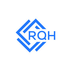 RQH technology letter logo design on white  background. RQH creative initials technology letter logo concept. RQH technology letter design.