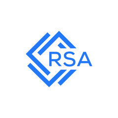 RSA technology letter logo design on white  background. RSA creative initials technology letter logo concept. RSA technology letter design.