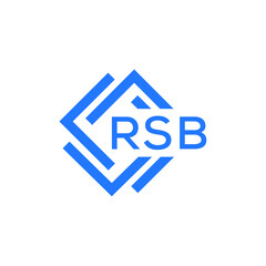 RSB technology letter logo design on white  background. RSB creative initials technology letter logo concept. RSB technology letter design.