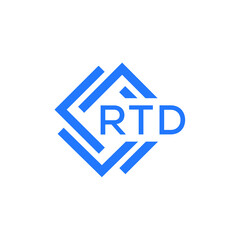 Obraz premium RTD technology letter logo design on white background. RTD creative initials technology letter logo concept. RTD technology letter design. 