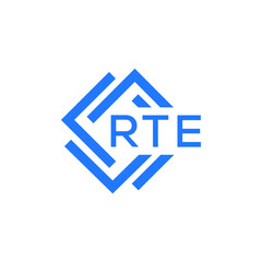 Obraz premium RTE technology letter logo design on white background. RTE creative initials technology letter logo concept. RTE technology letter design. 