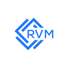 Obraz premium RVM technology letter logo design on white background. RVM creative initials technology letter logo concept. RVM technology letter design. 