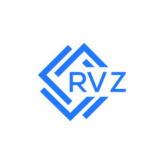 RVZ technology letter logo design on white  background. RVZ creative initials technology letter logo concept. RVZ technology letter design.
