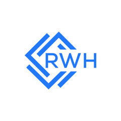 RWH technology letter logo design on white  background. RWH creative initials technology letter logo concept. RWH technology letter design.
