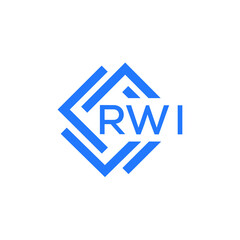 Obraz premium RWI technology letter logo design on white background. RWI creative initials technology letter logo concept. RWI technology letter design. 