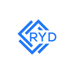 RYD technology letter logo design on white  background. RYD creative initials technology letter logo concept. RYD technology letter design.