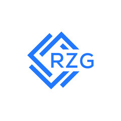 Obraz premium RZG technology letter logo design on white background. RZG creative initials technology letter logo concept. RZG technology letter design.