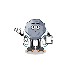Cartoon mascot of stone doctor