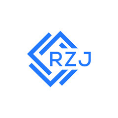 RZJ technology letter logo design on white  background. RZJ creative initials technology letter logo concept. RZJ technology letter design.