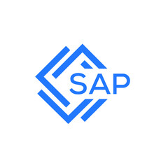 SAP technology letter logo design on white  background. SAP creative initials technology letter logo concept. SAP technology letter design.