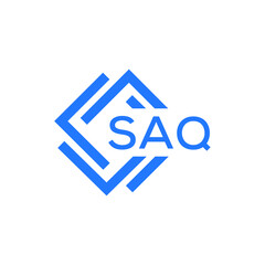 SAQ technology letter logo design on white  background. SAQ creative initials technology letter logo concept. SAQ technology letter design.
