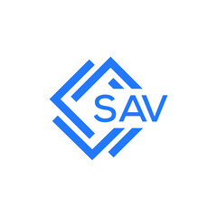 SAV technology letter logo design on white  background. SAV creative initials technology letter logo concept. SAV technology letter design.