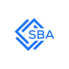 SBA technology letter logo design on white  background. SBA creative initials technology letter logo concept. SBA technology letter design.
